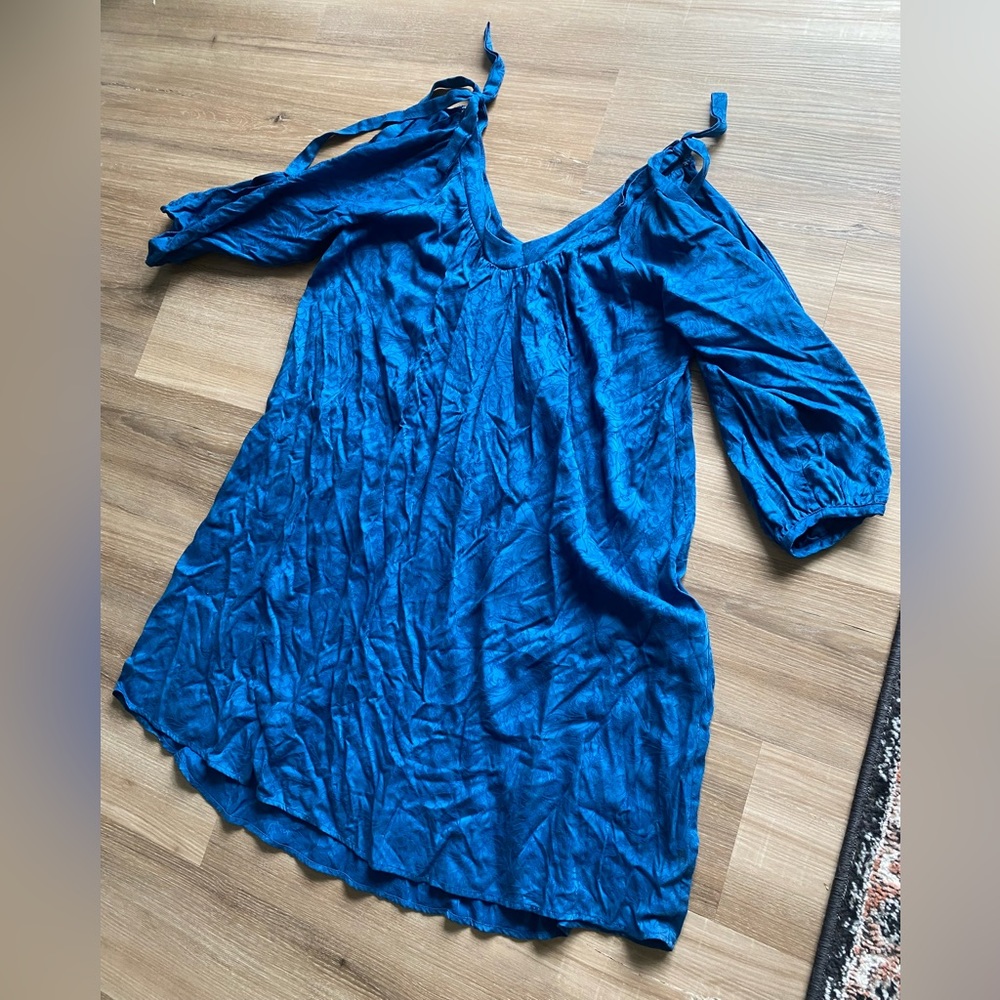 Anthropologie Holding Horses Blue Layton Swing Dress